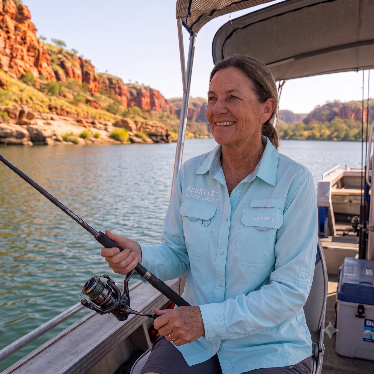 Woman’s Shimano Fishing Shirt | Sky Blue (Aqua)