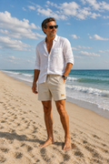 Men’s Linen Shorts | Natural