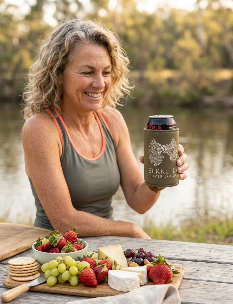 Berkeley River Lodge Stubby Holder / Can Cooler